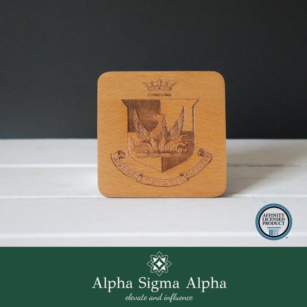 Alpha Sigma Alpha Crest v.1 (Set of 4 Coasters)